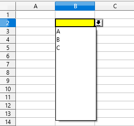 初心者向け ドロップダウンリストを設定する方法 Libreoffice Calc 亥の滝登り