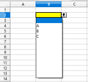 初心者向け ドロップダウンリストの先頭を 空白 に設定する方法 Libreoffice Calc 亥の滝登り