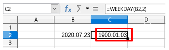 中級者向け Weekday 関数の戻り値を曜日に変換するリスク Libreoffice Calc 亥の滝登り